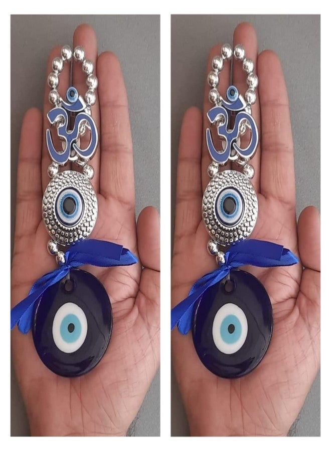 DT DECTONE Turkish Evil Eye Hanging, Com,bo of 2 Om Evil Eye Nazar Battu for Home Protection and Prosperity - Image 1